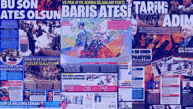 Tarihi gelişme manşetlerde: Gazeteler PKK'nın silah bırakma törenini böyle gördü! - Sayfa 1
