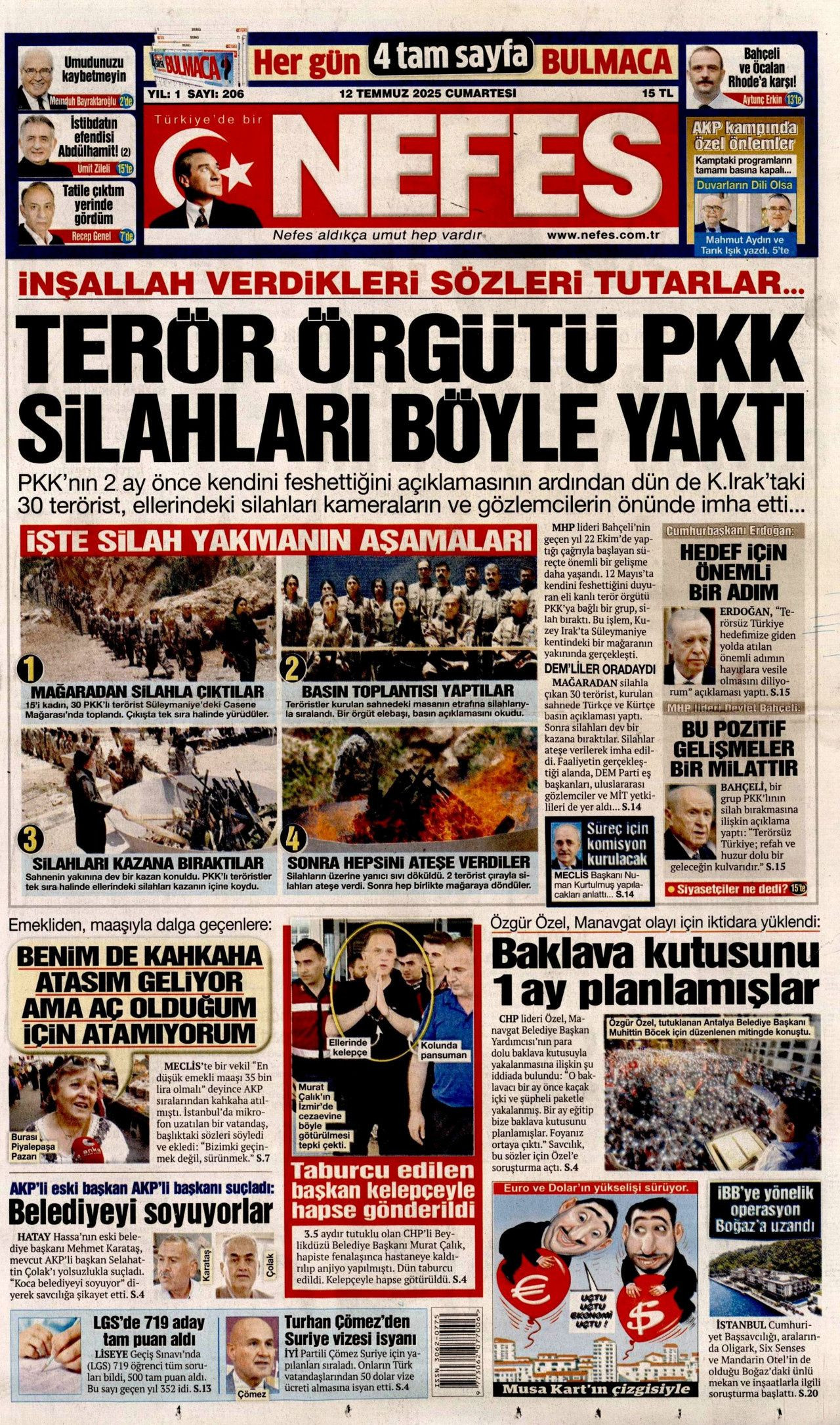 Tarihi gelişme manşetlerde: Gazeteler PKK'nın silah bırakma törenini böyle gördü! - Sayfa 4
