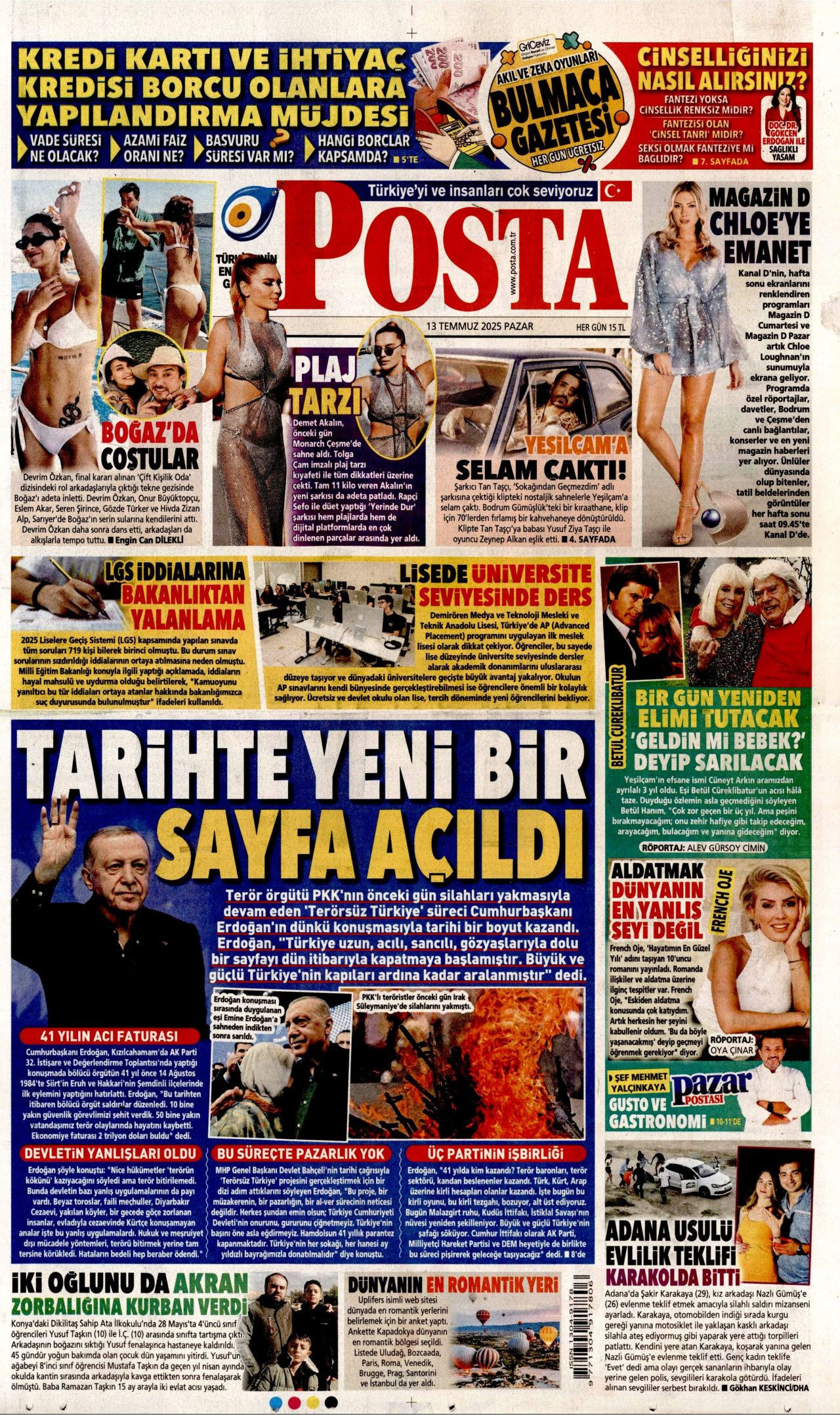 Erdoğan’ın ‘tarihi’ konuşması gazetelerde nasıl yer buldu? İşte günün manşetleri… - Sayfa 4