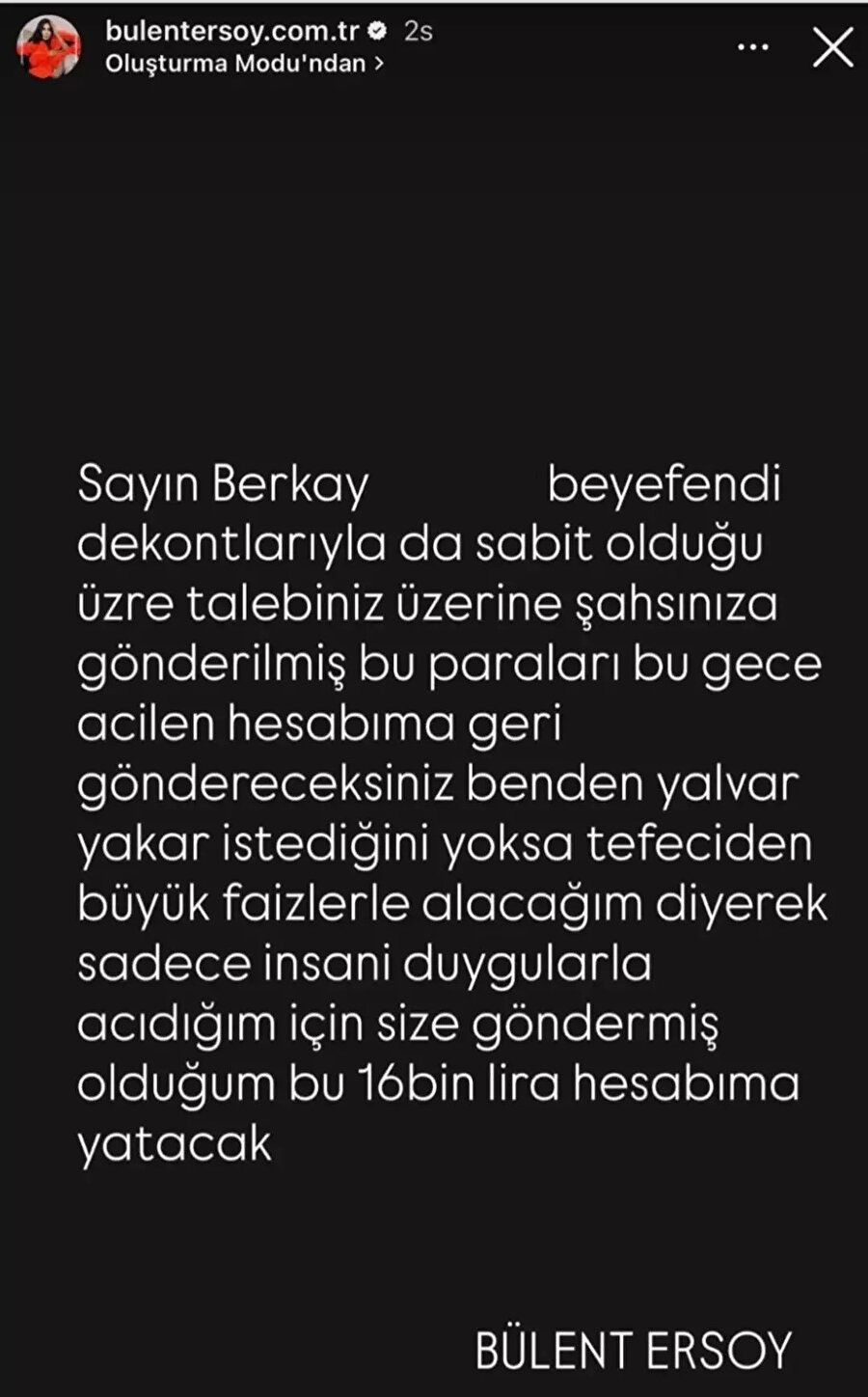 Bülent Ersoy borcunun peşine düştü! O kişiyi sosyal medyada ifşa etti: 16 bin TL hesabıma yatacak - Sayfa 2