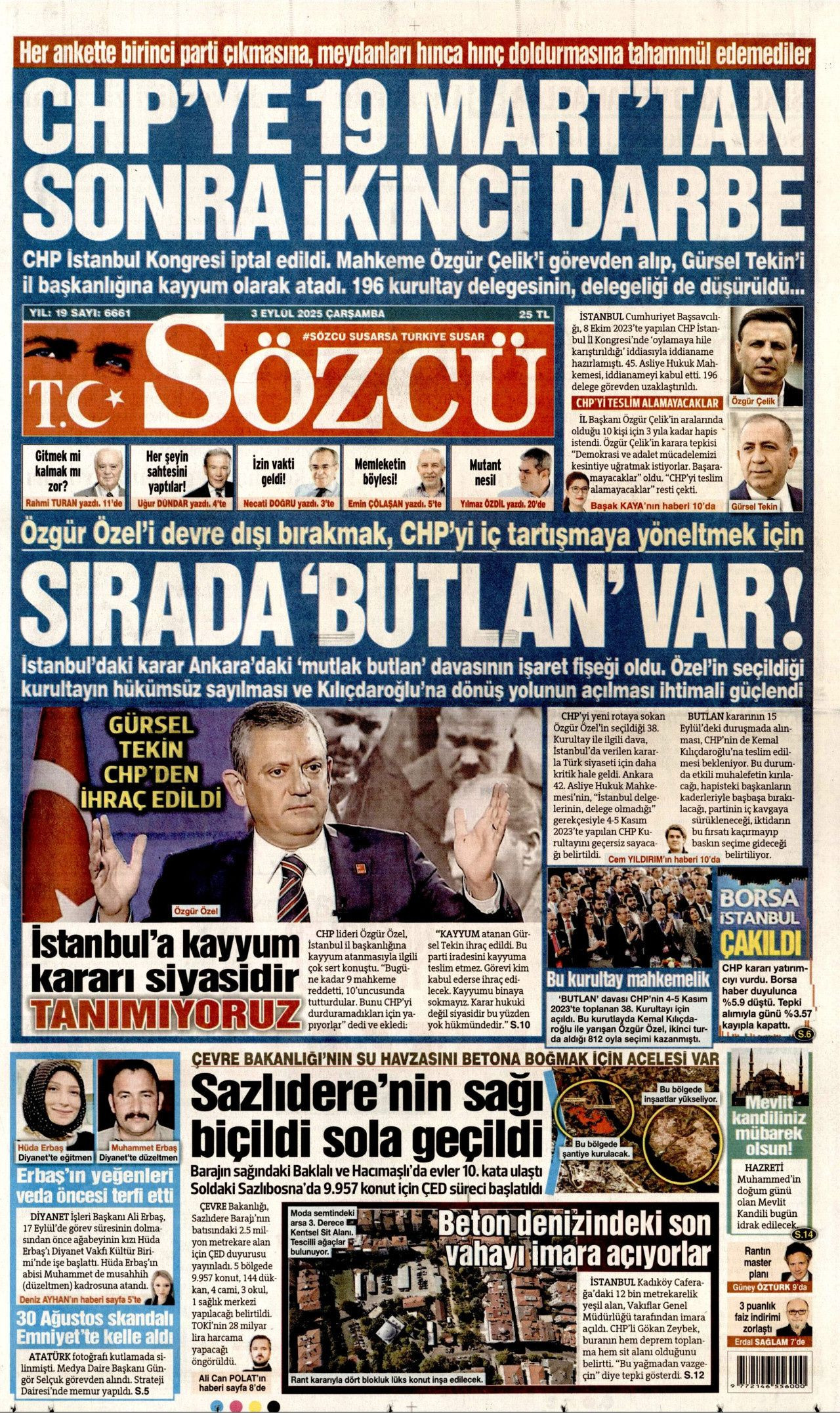 "Sırada 'butlan' var!" Gazeteler, CHP İstanbul'a kayyum atanmasını nasıl gördü? - Sayfa 3