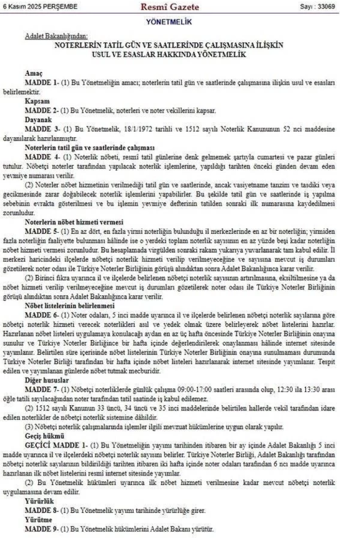 Noterlerde yeni dönem başlıyor: Resmi Gazetede yayımlandı - Sayfa 2