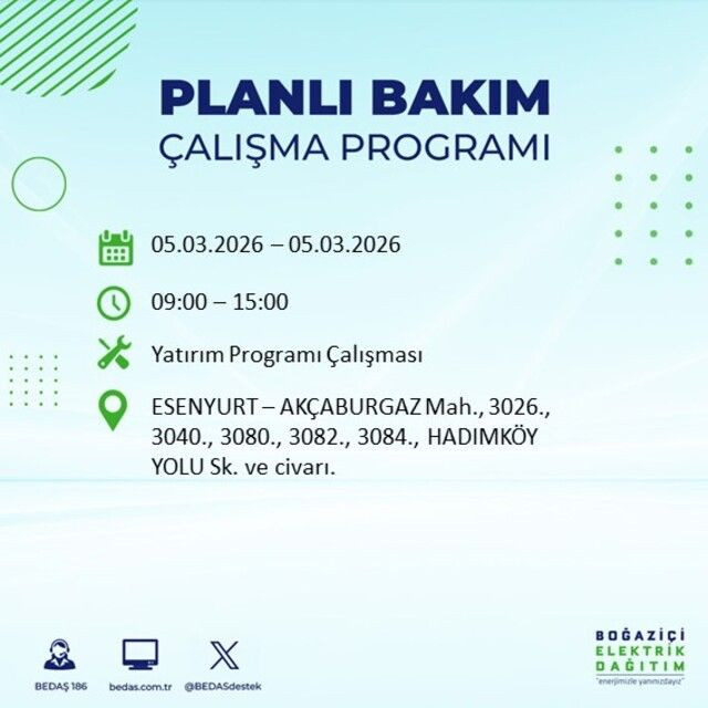 İstanbul'un 22 ilçesinde elektrik kesintisi! İşte ilçe ilçe mahalle mahalle liste… - Sayfa 31