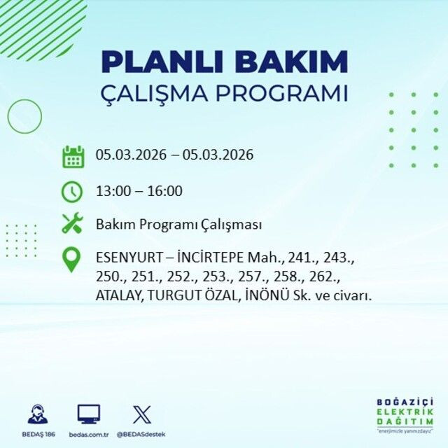 İstanbul'un 22 ilçesinde elektrik kesintisi! İşte ilçe ilçe mahalle mahalle liste… - Sayfa 32