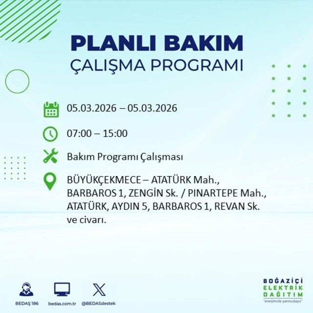 İstanbul'un 22 ilçesinde elektrik kesintisi! İşte ilçe ilçe mahalle mahalle liste… - Sayfa 7
