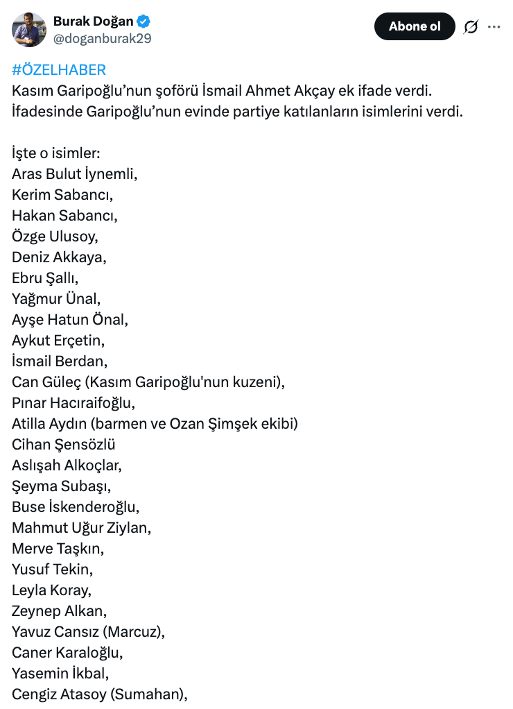 Kasım Garipoğlu’nun şoförü o ünlüleri ifşa etti! Listede yok yok… - Sayfa 25