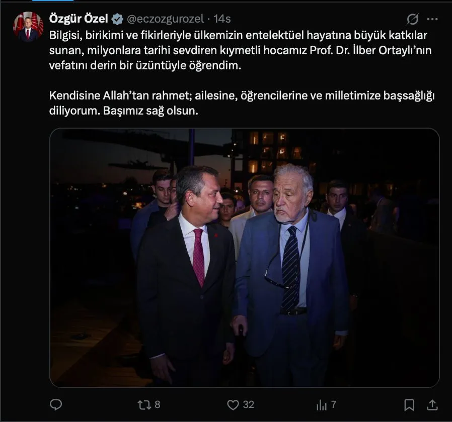 Hayatını kaybeden Prof. Dr. İlber Ortaylı için siyasilerden taziye mesajları - Sayfa 2