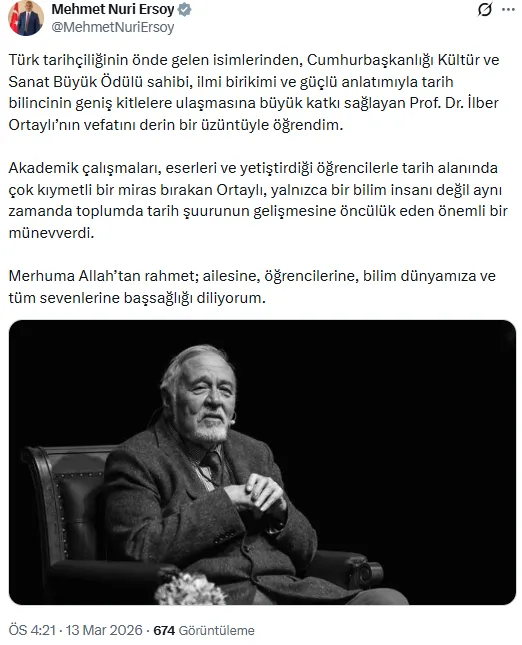 Hayatını kaybeden Prof. Dr. İlber Ortaylı için siyasilerden taziye mesajları - Sayfa 19
