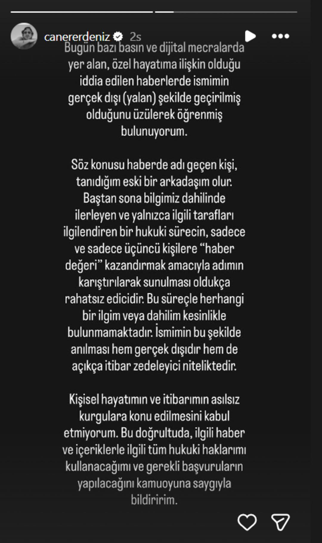 Caner Erdeniz'den aldatma iddiasına açıklama geldi! "Eski bir arkadaşım" - Sayfa 10