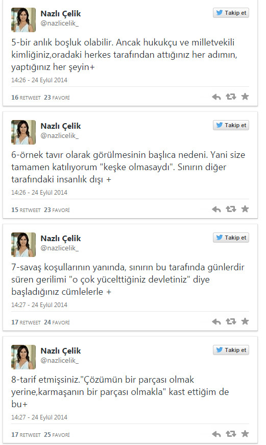 Polemik tam gaz devam! Nazlı Çelik'ten Aysel Tuğluk'a Twitter'dan cevap! - Resim : 2