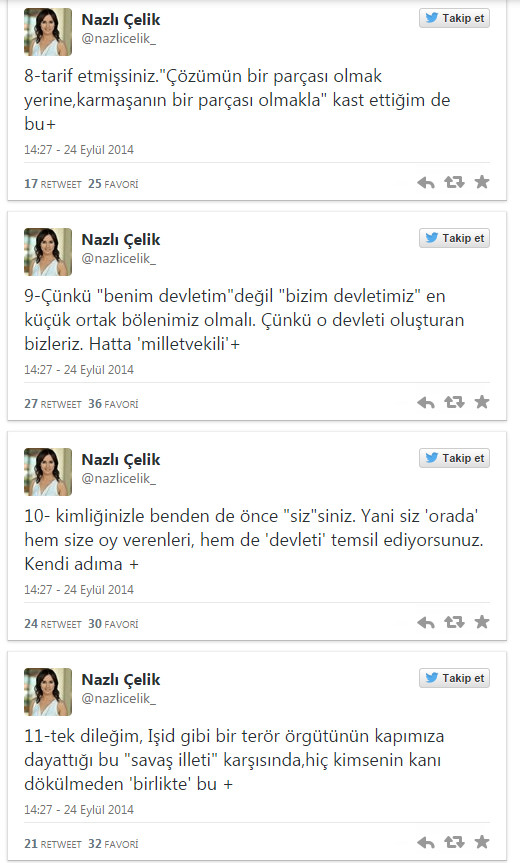 Polemik tam gaz devam! Nazlı Çelik'ten Aysel Tuğluk'a Twitter'dan cevap! - Resim : 3