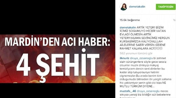 Demet Akalın'dan şehit haberlerine isyan! - Resim : 1