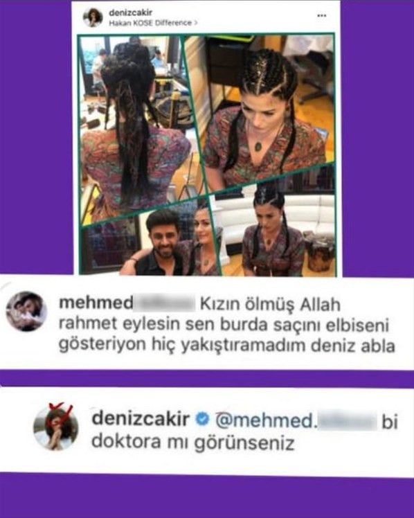 Deniz Çakır'dan takipçisine zehir zemberek ayar: Bir doktora mı görünseniz! - Resim : 1