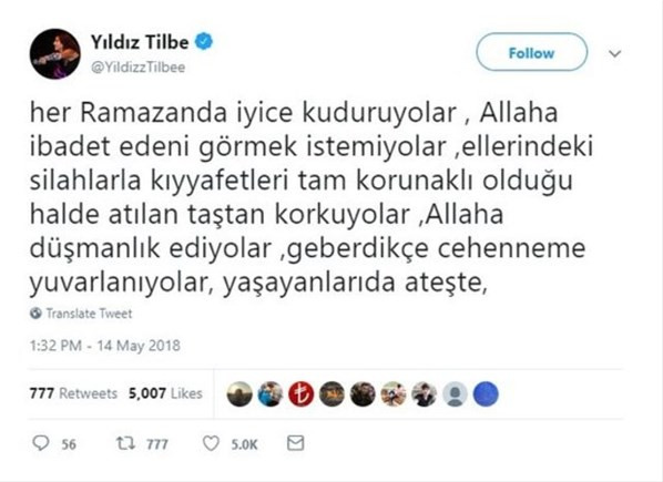 Yıldız Tilbe'den çok sert Kudüs tepkisi: Allah kafirlere fırsat vermesin! - Resim : 2