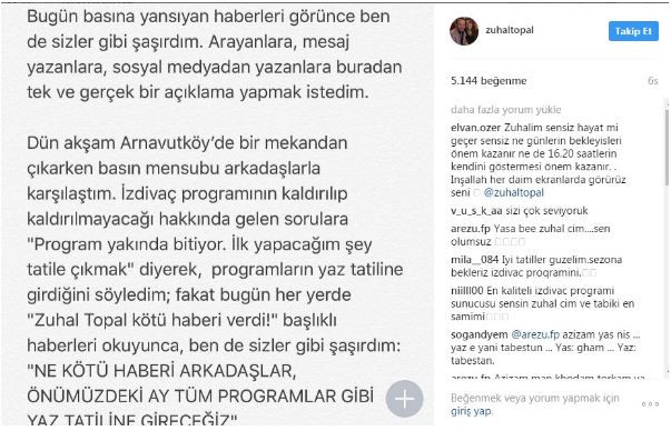 İzdivaç programı bitecek mi? Zuhal Topal'dan yeni açıklama! - Resim : 1