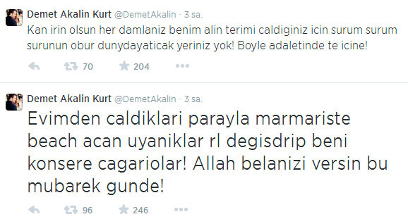 Demet Akalın'ı çıldırttılar: Kan irin olsun her damlanız! - Resim : 1