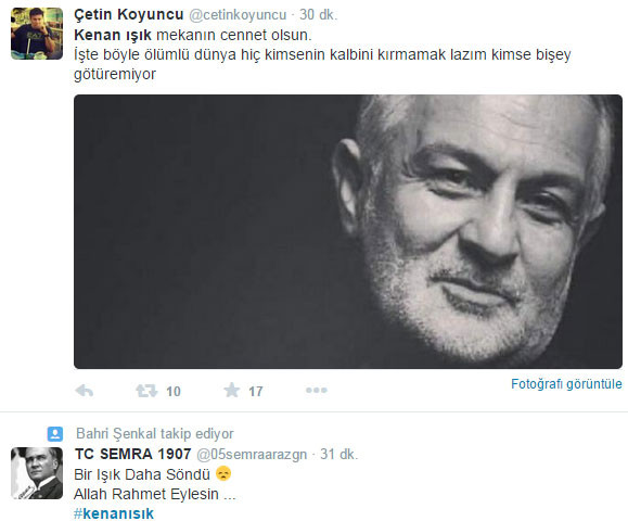 Kenan Işık öldü iddiası Twitter'ı karıştırdı - Resim : 2