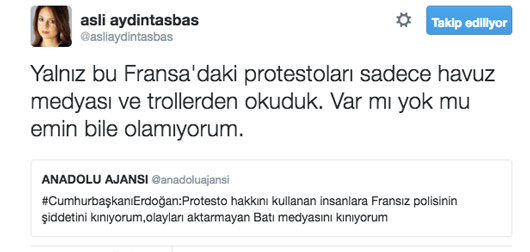 Erdoğan'ın danışmanı Aslı Aydıntaşbaş'ı Fransızca tiye aldı - Resim : 1