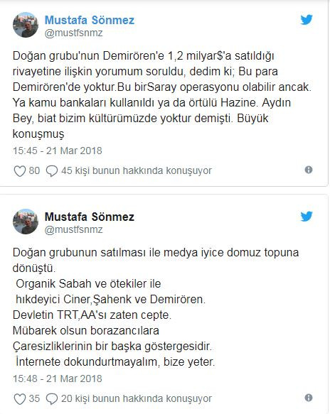 Ünlü ekonomi yazarı satışı yorumladı: "Hürriyet, Demirören'in elinde 'murdar' olur" - Resim : 1