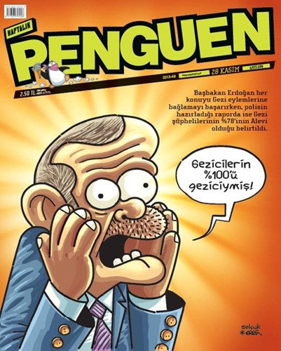 Penguen Başbakan'ı kapak yaptı! Gezicilerin yüzde yüzü geziciymiş! - Resim : 1