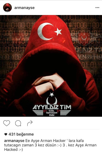 Hackerlara meydan okuyan Ayşe Arman hacklendi - Resim : 2