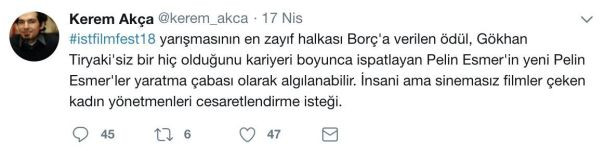 Ünlü sinema yazarının o paylaşımına SİYAD'dan sert tepki! - Resim : 1