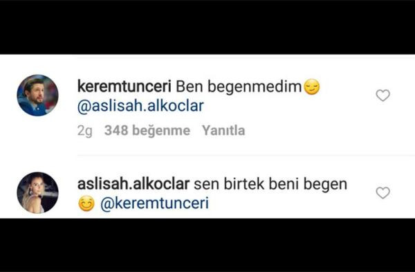 Aslışah Alkoçlar'dan Kerem Tunçeri'ye : Sen bir tek beni beğen! - Resim : 1