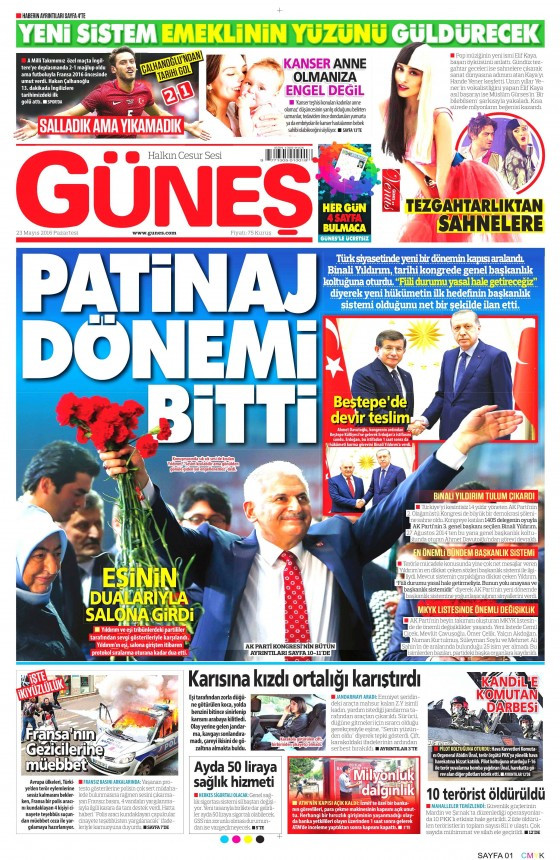 Güneş gazetesi Ahmet Davutoğlu’na böyle çaktı - Resim : 1