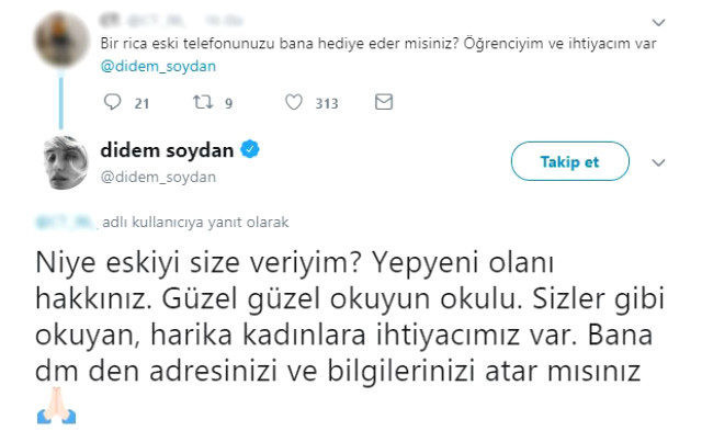 Didem Soydan şaşırttı! Telefonunu isteyen takipçiye beklenmedik cevap! - Resim : 1