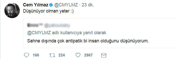 Cem Yılmaz’ın hayranına verdiği cevap olay oldu! - Resim : 1