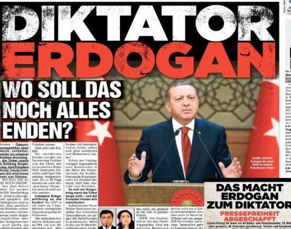 Alman gazetesi Bild'den skandal Erdoğan manşeti! - Resim : 1