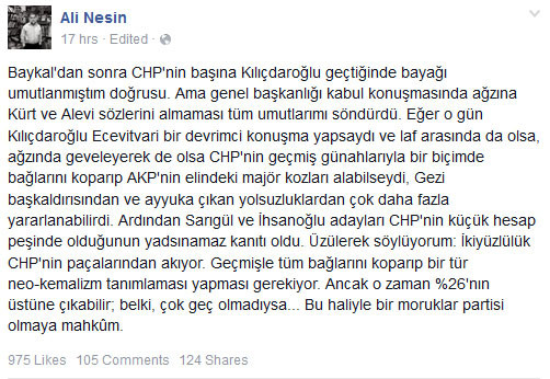 Ali Nesin'den CHP'yi kızdıracak mesajlar - Resim : 2