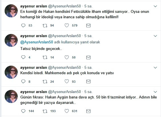 Hakan Aygün tazminat davası açtı, Ayşenur Arslan Twitter'dan topa tuttu! - Resim : 1