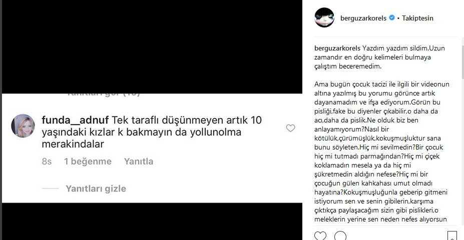 Bergüzar Korel 'artık dayanamadım' dedi ve ifşa etti: Kokuşmuşluğunla geberip gitmeni istiyorum! - Resim : 1