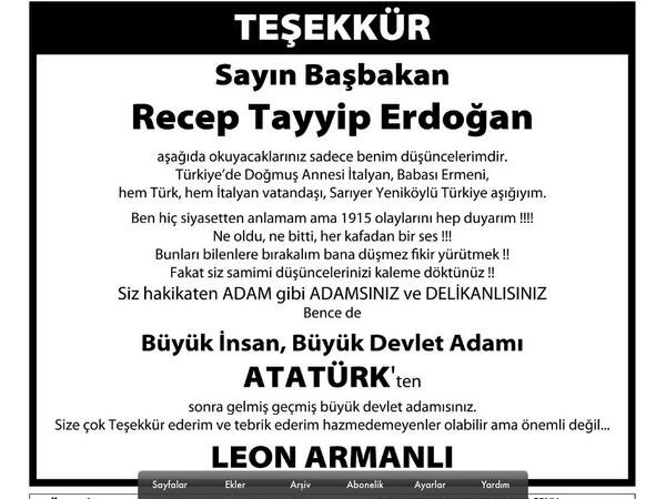 Hürriyet'teki Erdoğan ilanı Twitter'ı salladı - Resim : 1