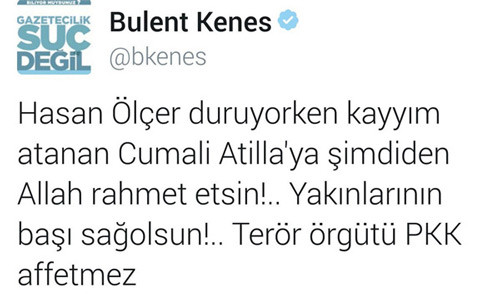 Firari FETÖ'cü Bülent Keneş açık açık tehdit etti: "Yakınlarının başı sağolsun" - Resim : 1