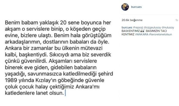 Burcu Esmersoy'un Ankara notu paylaşım rekoru kırdı! - Resim : 1