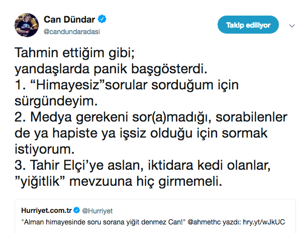 Can Dündar'dan Ahmet Hakan'a olay yanıt! "Tahir Elçi'ye aslan, iktidara kedi olanlar..." - Resim : 1