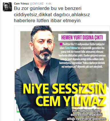 Cem Yılmaz sessizliğini sert bozdu: Ciddiyetsiz, ahlaksız haberlere... - Resim : 2