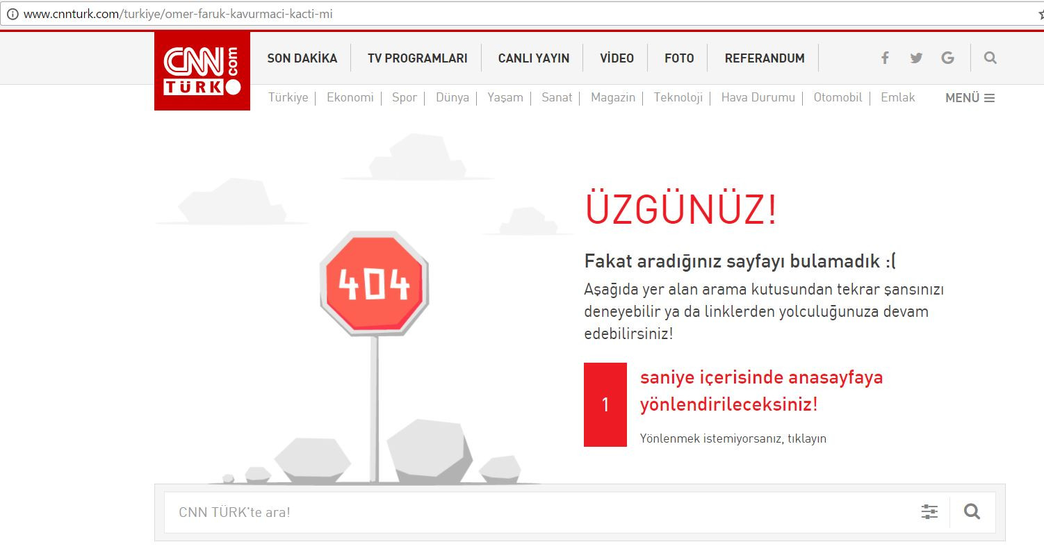 CNN Türk bu haberi önce yayınladı sonra kaldırdı! "Ömer Kavurmacı kaçtı mı?" - Resim : 2