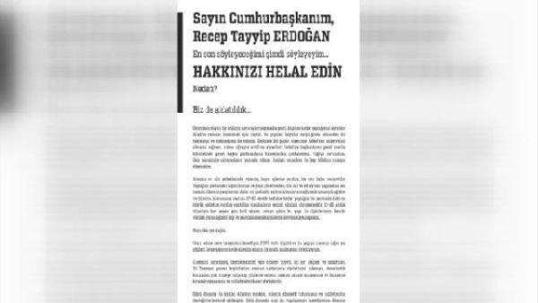 Ünlü işadamı gazeteye ilan verdi, Erdoğan'dan özür diledi: Hakkınızı helal edin, biz de aldatıldık! - Resim : 1