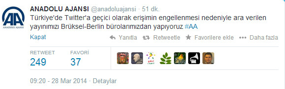 Anadolu Ajansı twitter yasağına çözüm buldu - Resim : 1