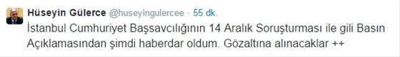 Hüseyin Gülerce twitter'dan duyurdu: Yarın ifade vereceğim! - Resim : 1