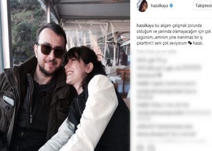 Hazal Kaya'dan Ali Atay'a romantik mesaj: Seni çok seviyorum! - Resim : 1