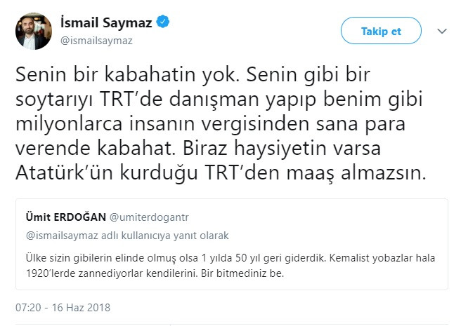 Son paylaşımları tartışma yarattı! Atatürk'e küfreden kişi TRT'de danışman mı? - Resim : 2