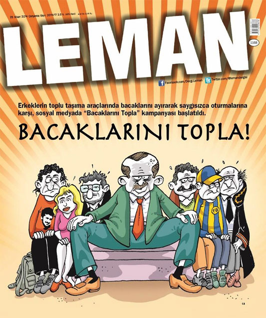 Başbakan Erdoğan, LeMan'ın kapağında; Bacaklarını topla... - Resim : 1