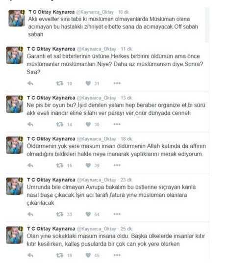 Oktay Kaynarca Paris saldırısını kınadı: Ne pis bir oyun bu! - Resim : 1