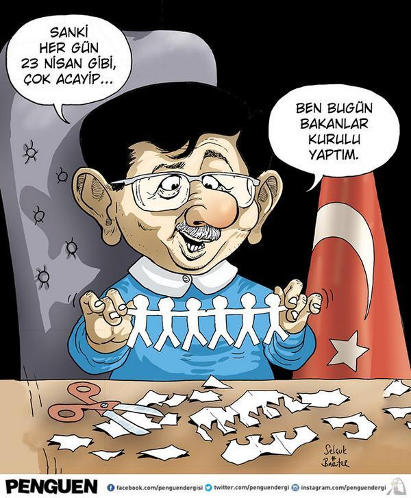 Penguen'den çok konuşulacak Davutoğlu kapağı; Sanki her gün 23 Nisan... - Resim : 1