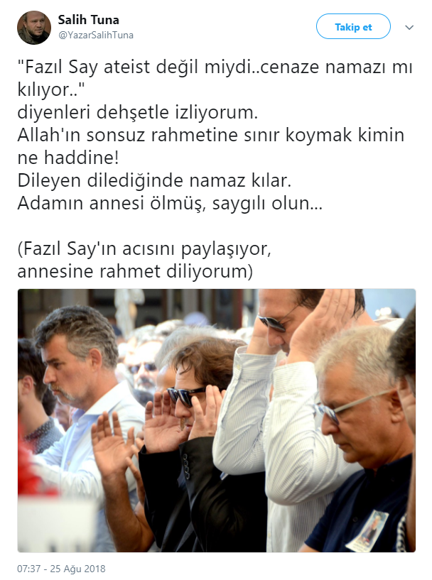 Sabah yazarından Fazıl Say'a destek: "Allah'ın sonsuz rahmetine sınır koymak kimin ne haddine" - Resim : 1