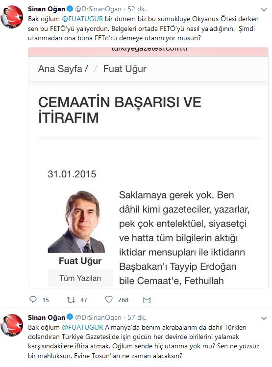 Birbirlerine girdiler! Sinan Oğan'dan Türkiye yazarı Uğur'a: Evine tosunları ne zaman alacaksın? - Resim : 2